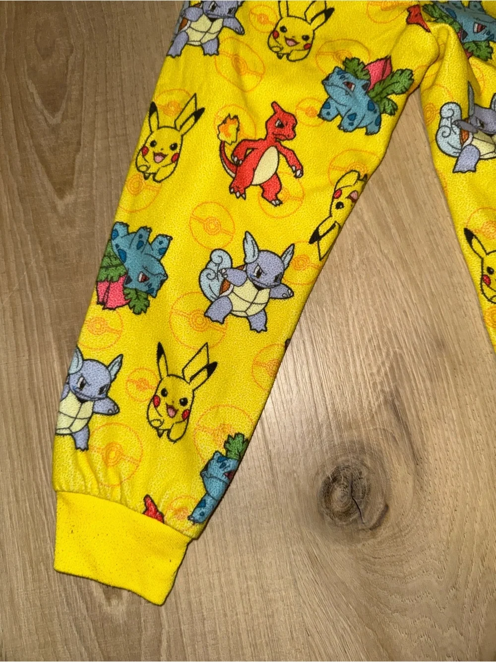Yellow Pokémon-Print Kids Pajama Pants - Pikachu & Friends